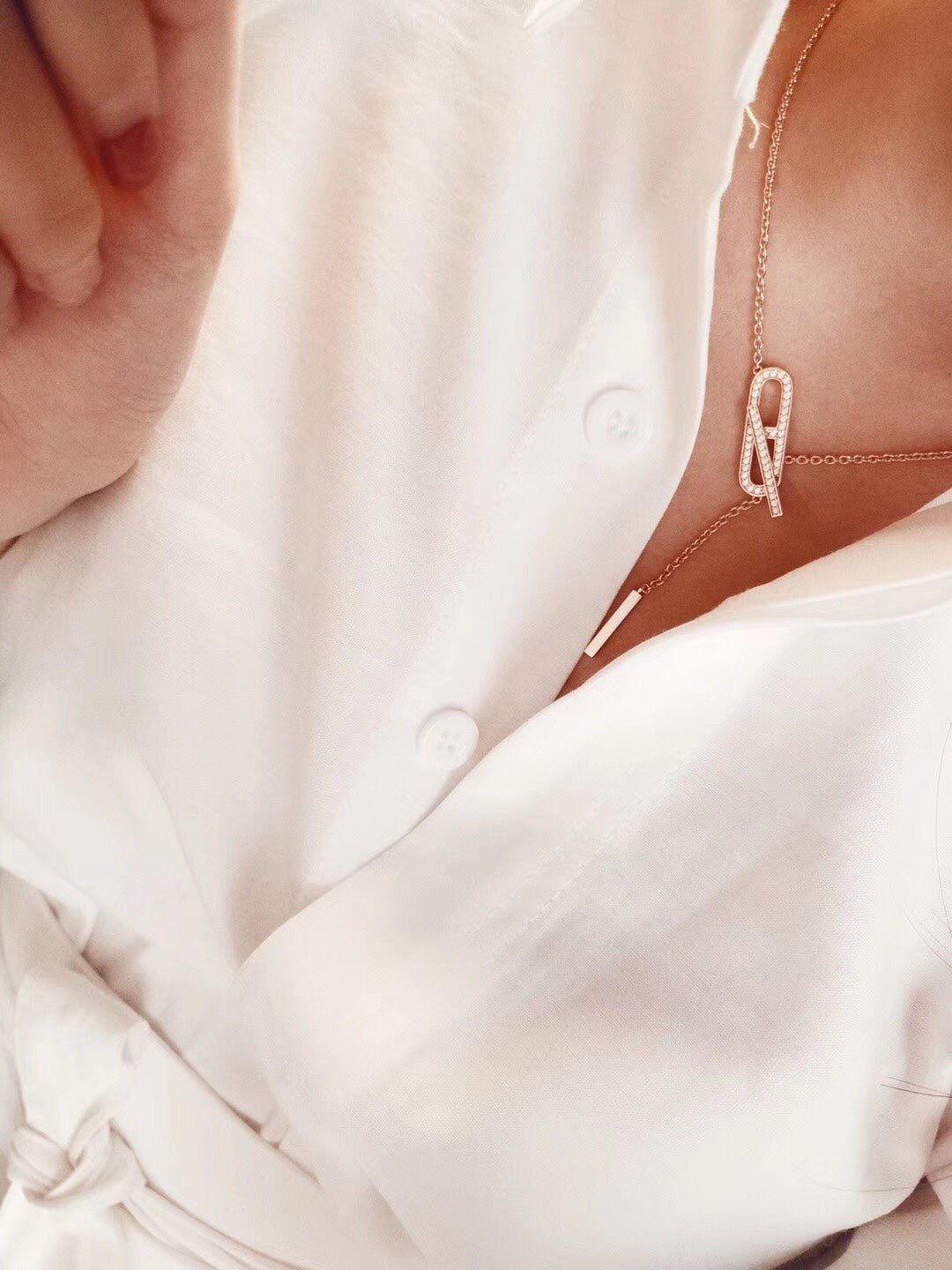 [Regalia jewelry]HM FIRE PIG NOSE NECKLACE TRENDY STREET