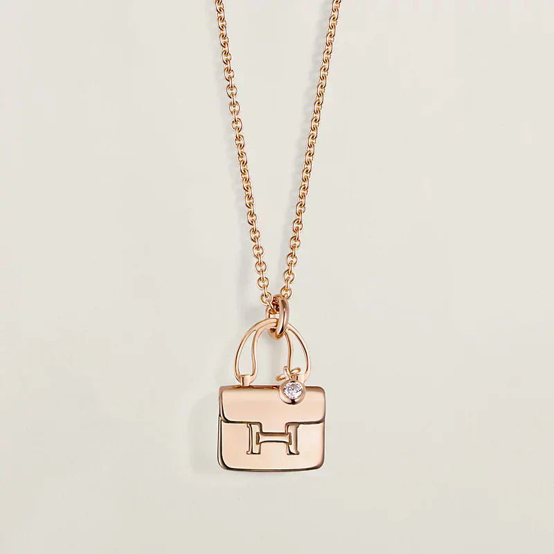[Regalia jewelry]AMULETTE PEDANT ROSE GOLD NECKLACE