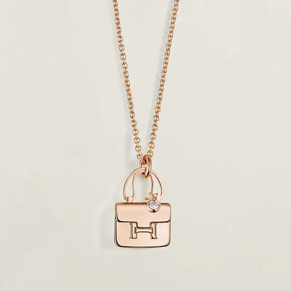[Regalia jewelry]AMULETTE PEDANT ROSE GOLD NECKLACE