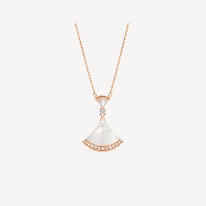 [Regalia jewelry]DREAM NECKLACE MOP PINK GOLD DIAMOND