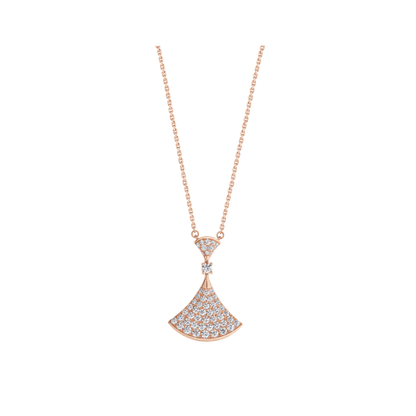 [Regalia jewelry]DREAM NECKLACE PINK GOLD FULL DIAMOND