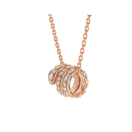 [Regalia jewelry]SERPENTI PINK GOLD NECKLACE DOUBLE RING DIAMOND
