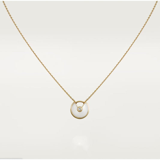 [Regalia jewelry]AMULETTE ROSE GOLD MOP NECKLACE