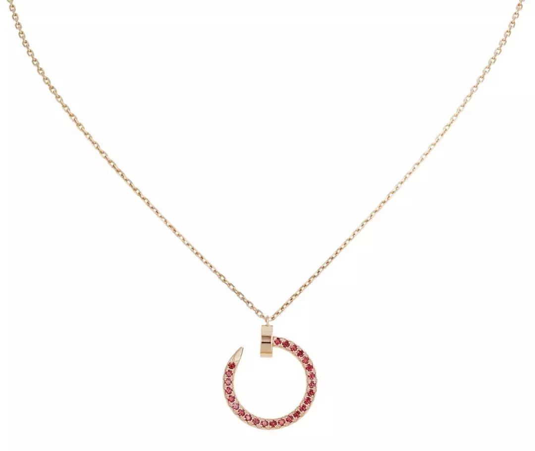 [Regalia jewelry]JUSTE NECKLACE GOLD RED DIAMONDS