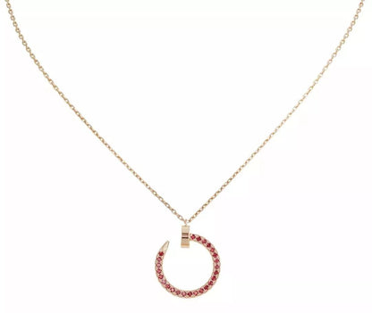 [Regalia jewelry]JUSTE NECKLACE GOLD RED DIAMONDS