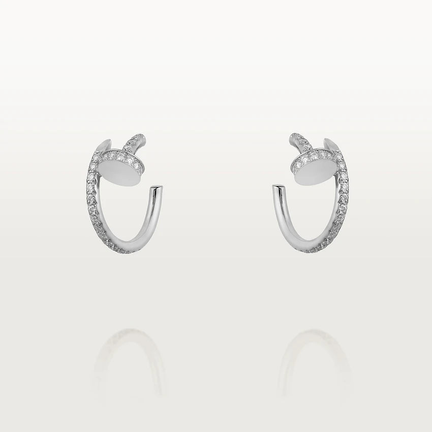 [Regalia jewelry]JUSTE EARRINGS 12.75MM SILVER DIAMOND