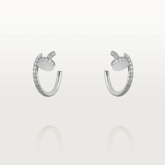 [Regalia jewelry]JUSTE EARRINGS 12.75MM SILVER DIAMOND