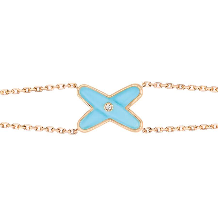 [Regalia jewelry]JEUX BRACELET TURQUOISE PINK GOLD 1 DIAMOND