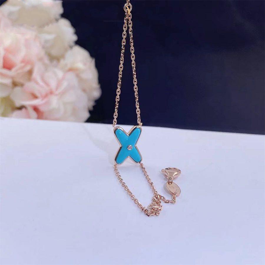 [Regalia jewelry]JEUX BRACELET TURQUOISE PINK GOLD 1 DIAMOND