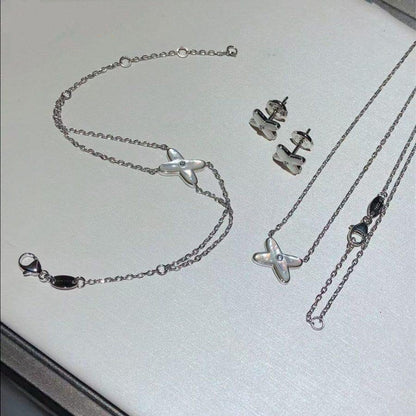 [Regalia jewelry]JEUX BRACELET WHITE MOP SILVER 1 DIAMOND