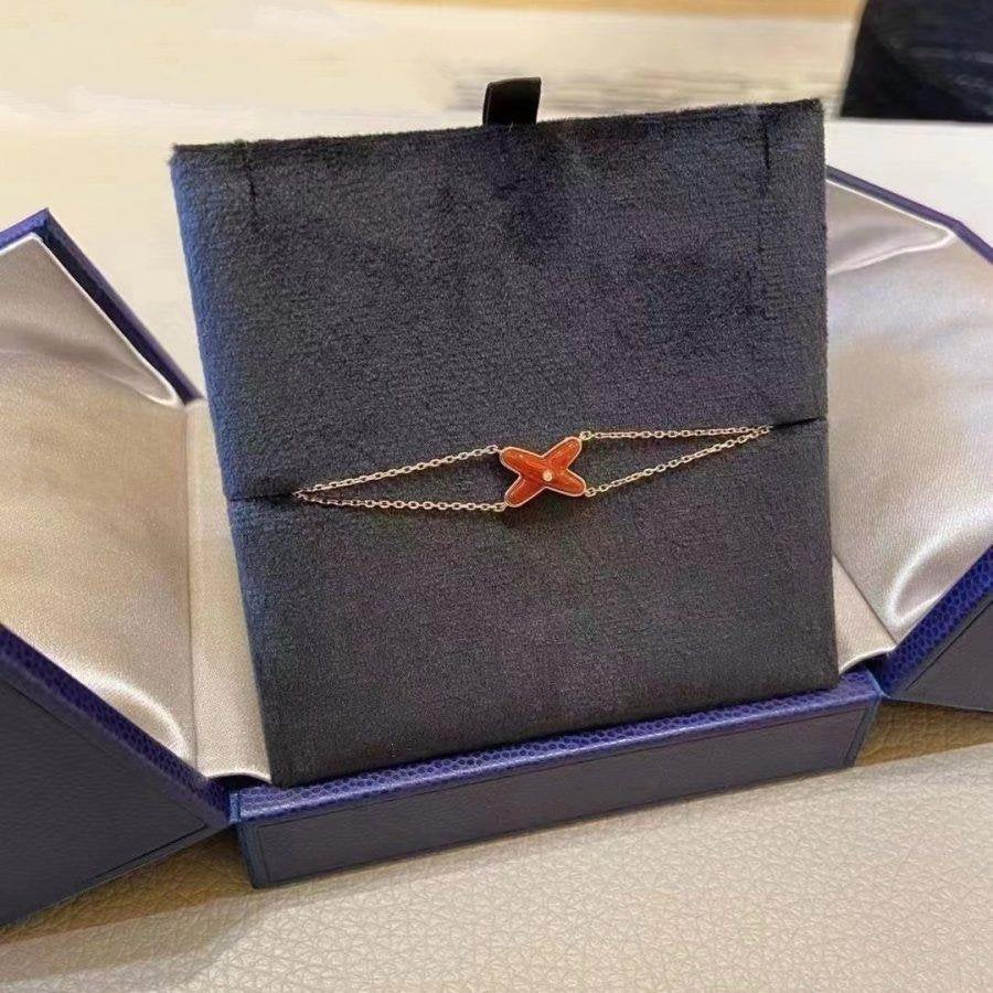 [Regalia jewelry]JEUX BRACELET CARNELIAN PINK GOLD 1 DIAMOND