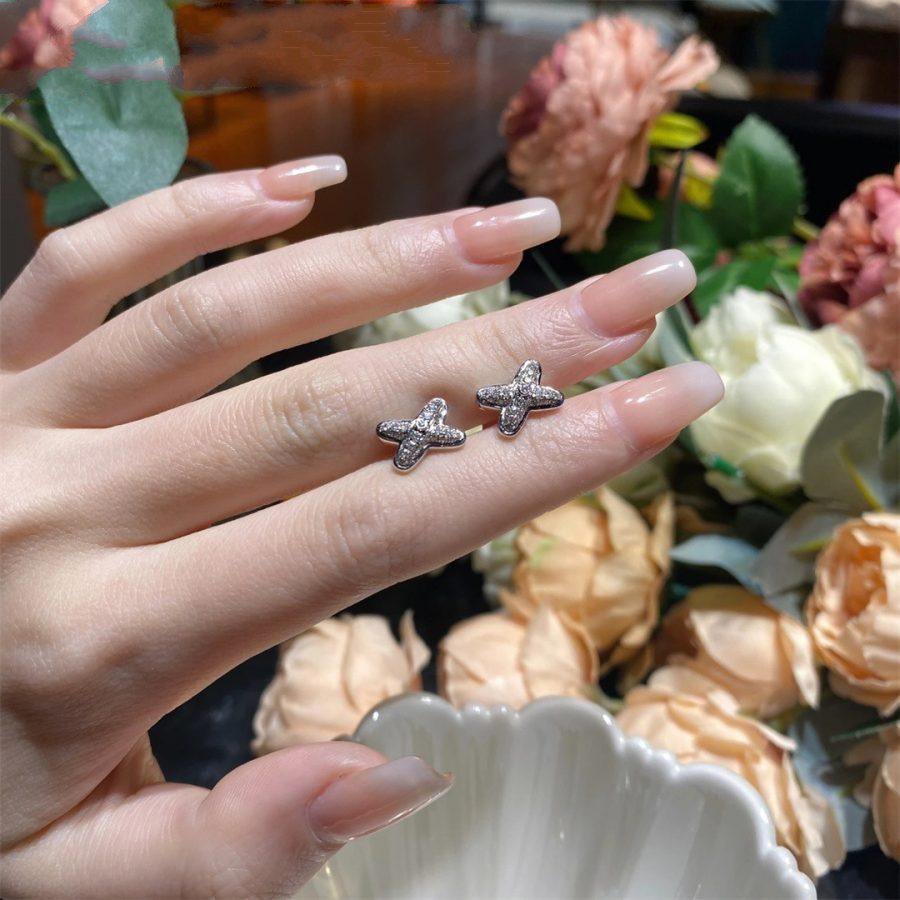 [Regalia jewelry]JEUX DE SILVER DIAMOND EARRINGS