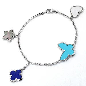 [Regalia jewelry]LUCKY SPRING SILVER BRACELET 4 MOTIF