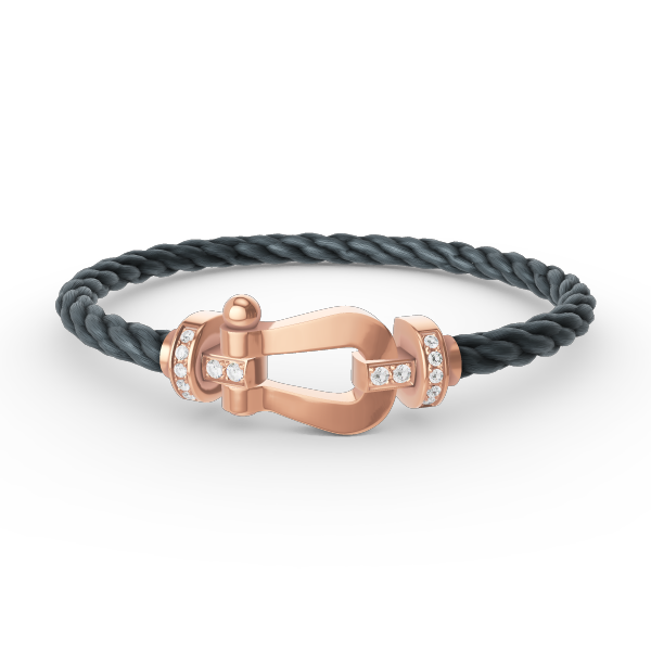 [Regalia jewelry]FORCE LARGE HORSESHOE HALF DIAMOND BRACELET ROSE GOLD