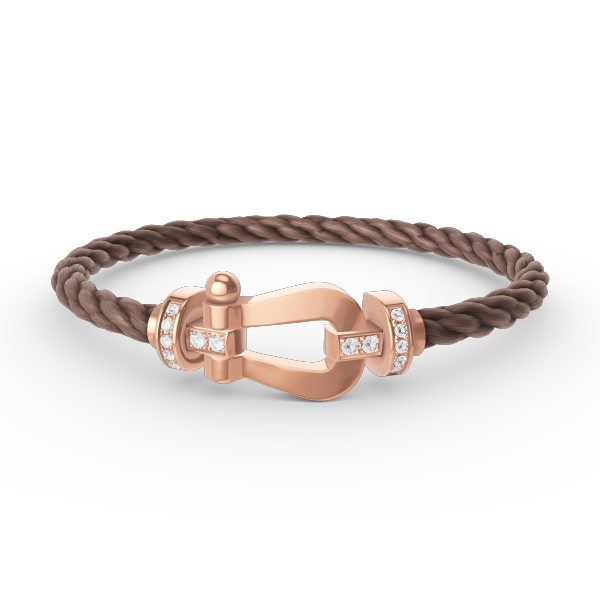 [Regalia jewelry]FORCE LARGE HORSESHOE HALF DIAMOND BRACELET ROSE GOLD