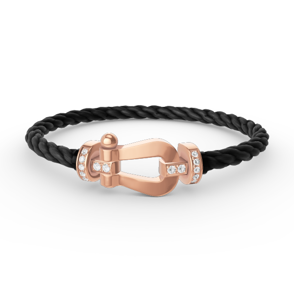 [Regalia jewelry]FORCE LARGE HORSESHOE HALF DIAMOND BRACELET ROSE GOLD