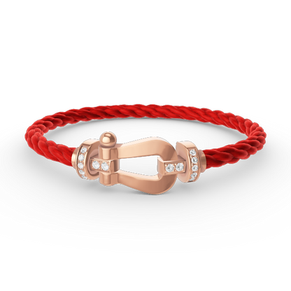 [Regalia jewelry]FORCE LARGE HORSESHOE HALF DIAMOND BRACELET ROSE GOLD