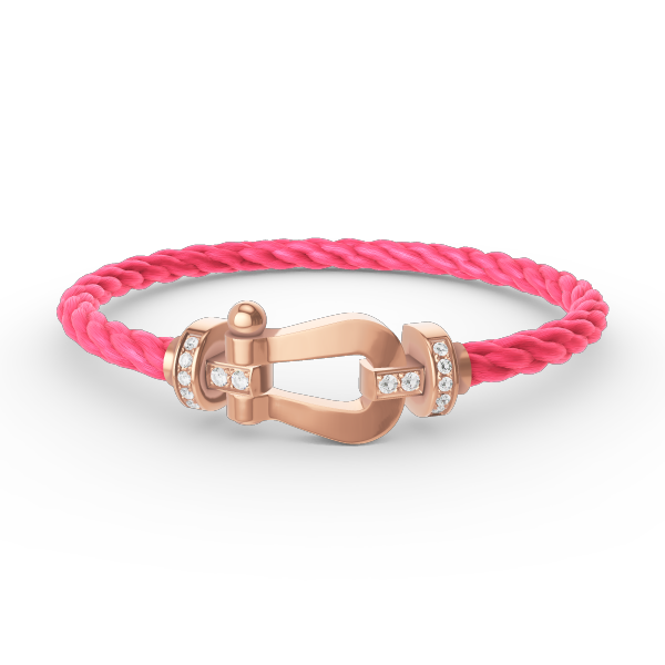 [Regalia jewelry]FORCE LARGE HORSESHOE HALF DIAMOND BRACELET ROSE GOLD