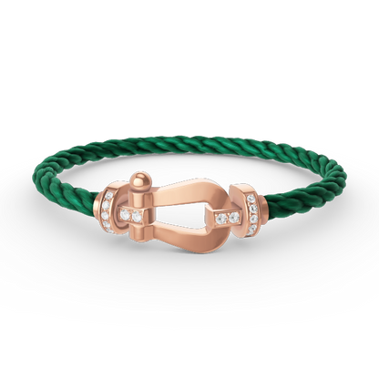 [Regalia jewelry]FORCE LARGE HORSESHOE HALF DIAMOND BRACELET ROSE GOLD