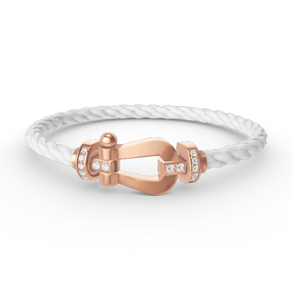 [Regalia jewelry]FORCE LARGE HORSESHOE HALF DIAMOND BRACELET ROSE GOLD