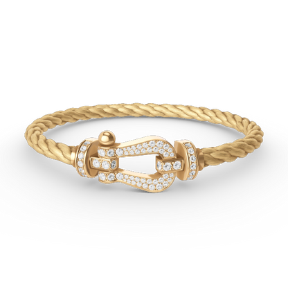[Regalia jewelry]FORCE LARGE HORSESHOE FULL DIAMOND BRACELET GOLD