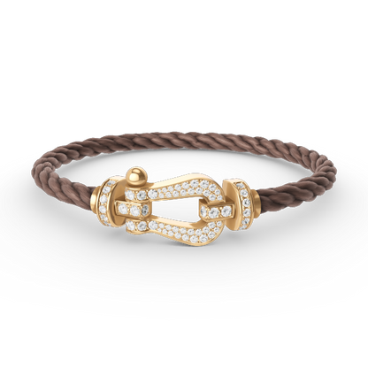 [Regalia jewelry]FORCE LARGE HORSESHOE FULL DIAMOND BRACELET GOLD