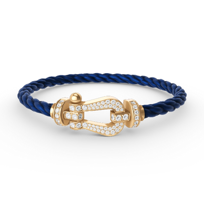 [Regalia jewelry]FORCE LARGE HORSESHOE FULL DIAMOND BRACELET GOLD