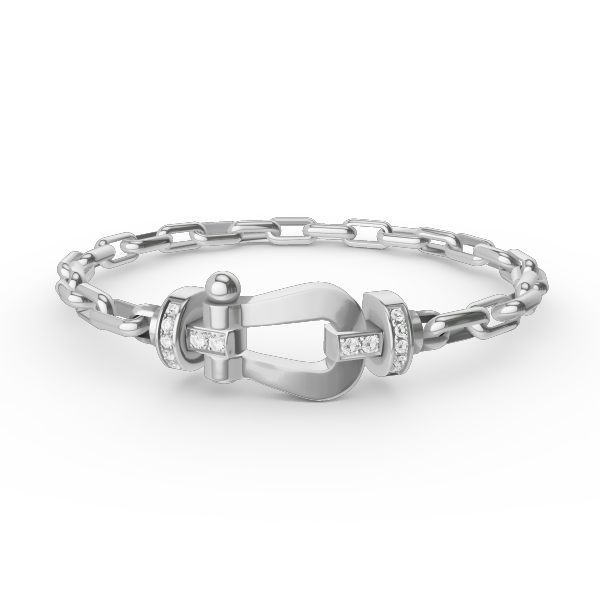 [Regalia jewelry]FORCE LARGE HORSESHOE CLASP  METAL BRACELET