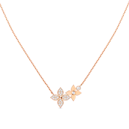 [Regalia jewelry]STAR BLOSSOM NECKLACE PINK GOLD DIAMONDS