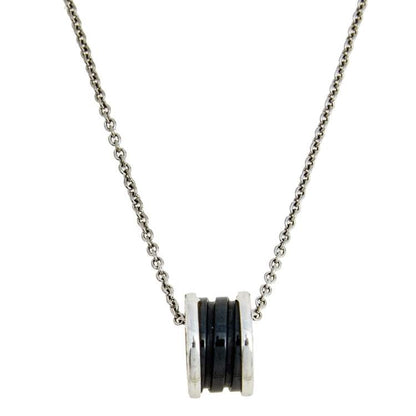 [Regalia jewelry]ZERO 1 BLACK CERAMIC SILVER NECKLACE