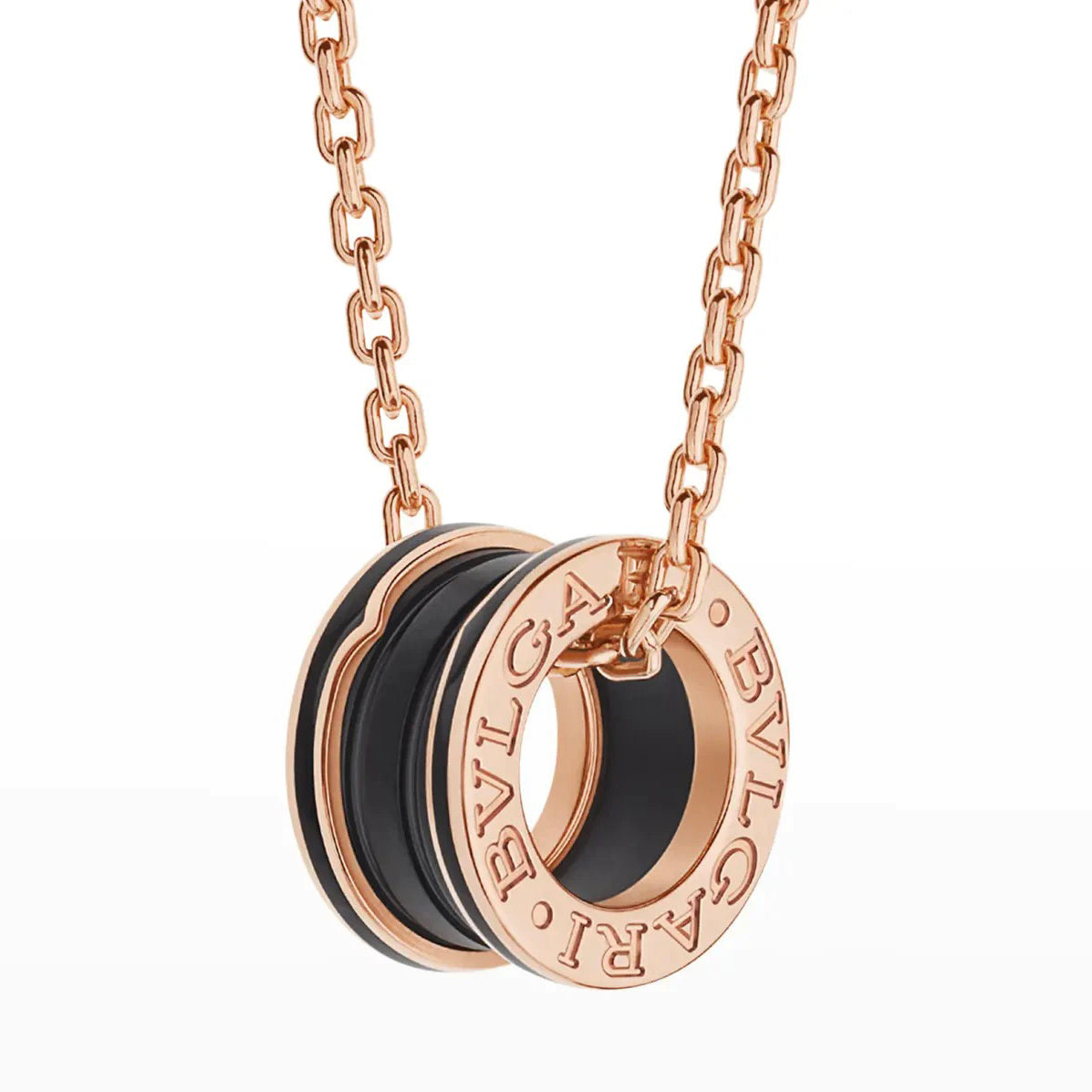 [Regalia jewelry]ZERO 1 BLACK CERAMIC PINK GOLD NECKLACE