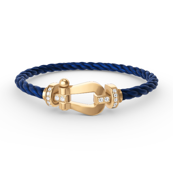 [Regalia jewelry]FORCE LARGE HORSESHOE HALF DIAMOND BRACELET GOLD