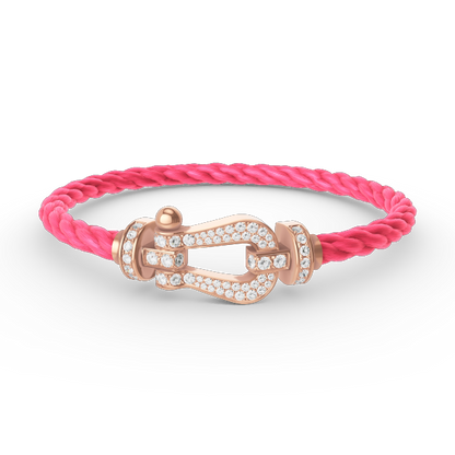 [Regalia jewelry]FORCE LARGE HORSESHOE FULL DIAMOND BRACELET ROSE GOLD