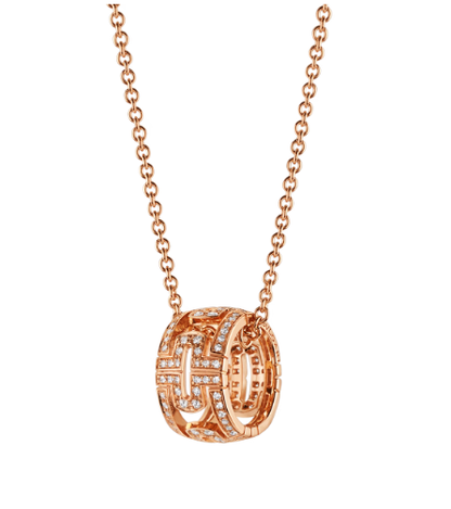 [Regalia jewelry]PARENTESI NECKLACE PINK GOLD DIAMOND