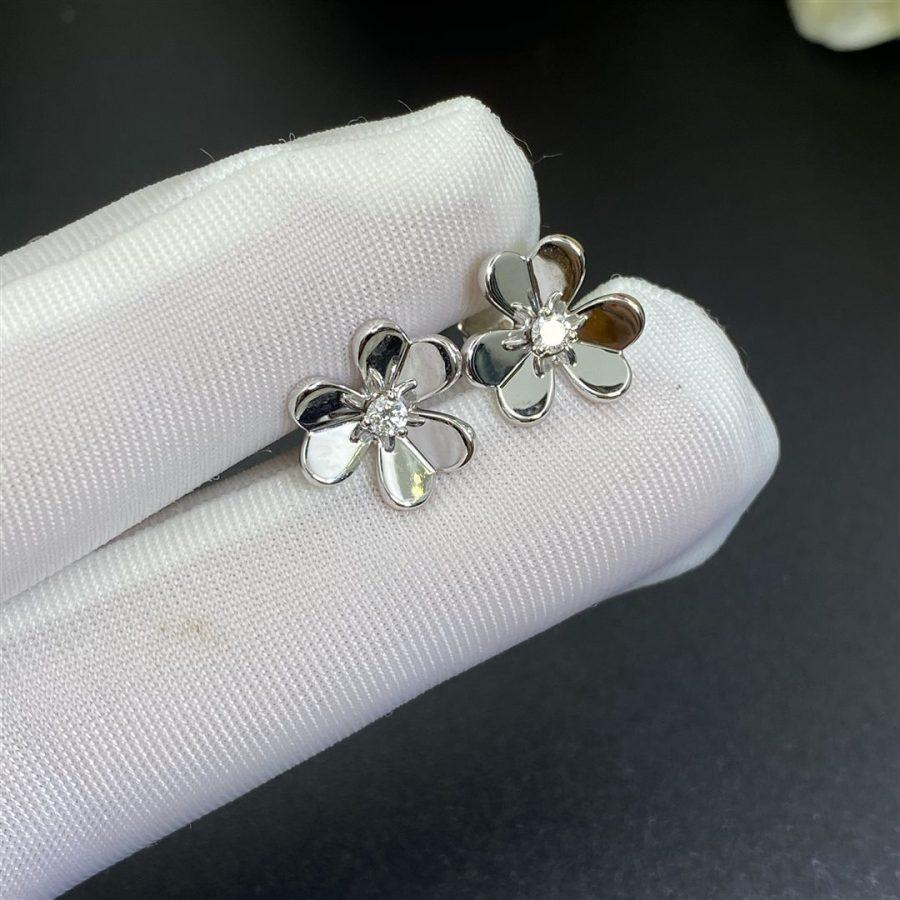 [Regalia jewelry]FRIVOLE MINI SILVER FLOWER EARRINGS