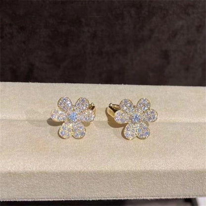 [Regalia jewelry]FRIVOLE GOLD FLOWER DIAMOND EARRINGS