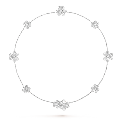[Regalia jewelry]FRIVOLE SILVER 9 FLOWERS NECKLACE
