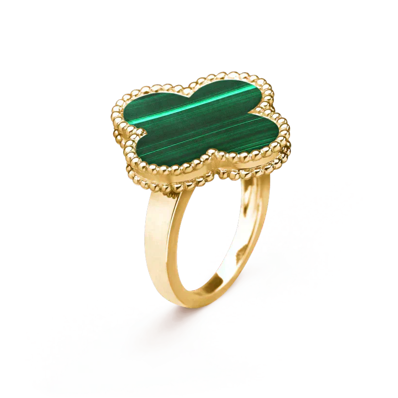 [Regalia jewelry]CLOVER MALACHITE RING