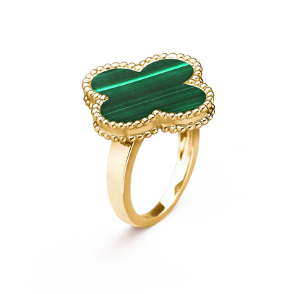 [Regalia jewelry]CLOVER MALACHITE RING