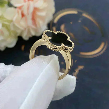 [Regalia jewelry]CLOVER ONYX RING