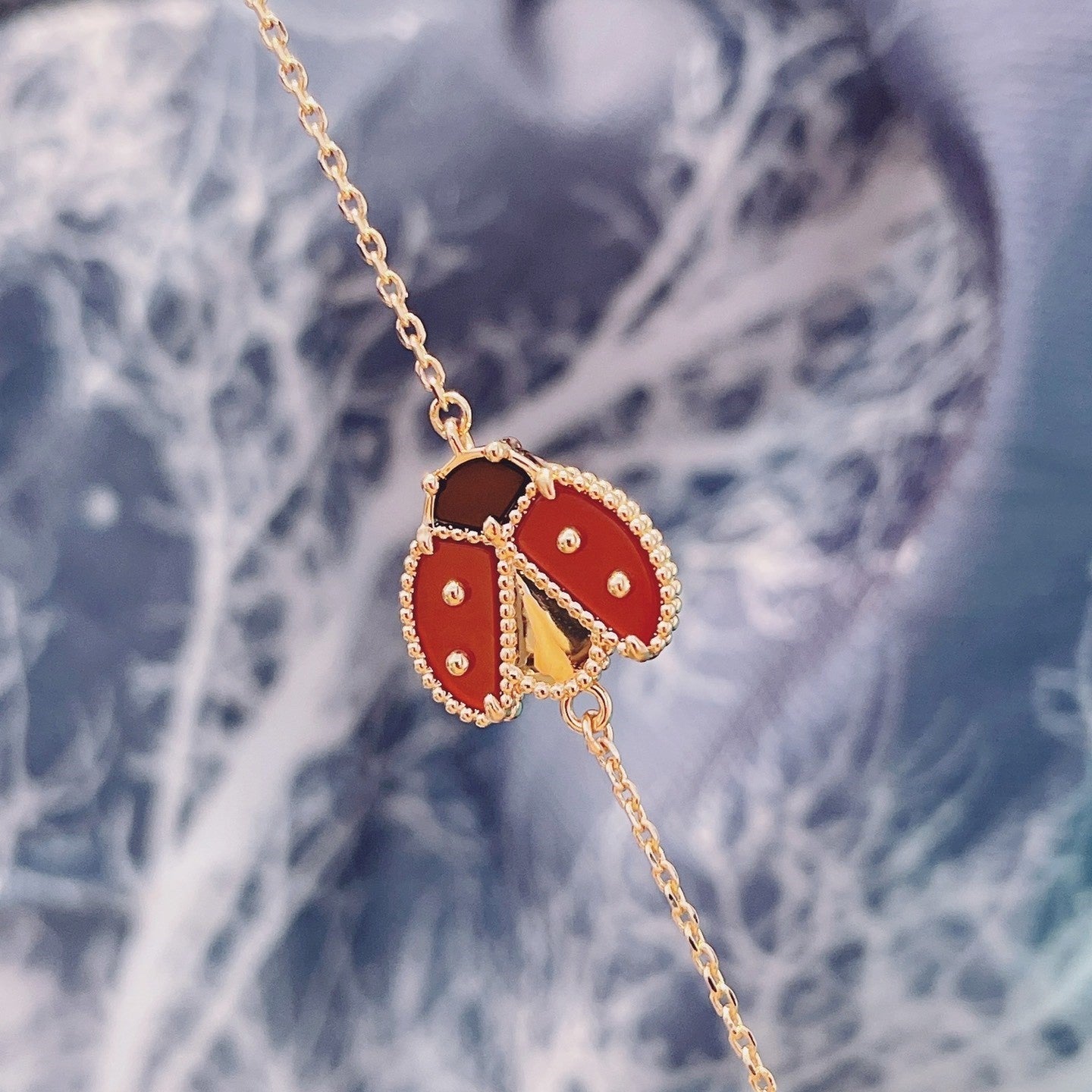 [Regalia jewelry]LUCKY SPRING 1 MOTIF PINK GOLD BRACELET