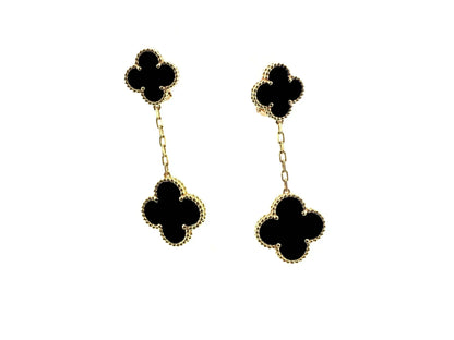 [Regalia jewelry]CLOVER 2 MOTIFS  EARRINGS (MULTIPLE CHOICESC