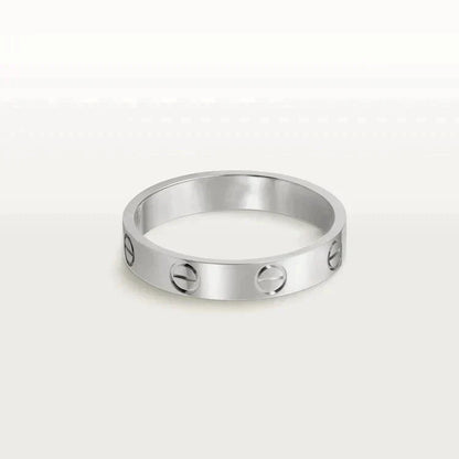 [Regalia jewelry]LOVE RING 4MM 1 DIAMOND SILVER